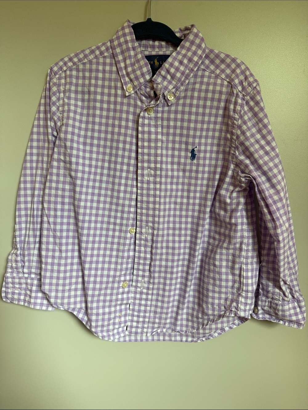 Ralph Lauren Purple Gingham Button-Down Shirt